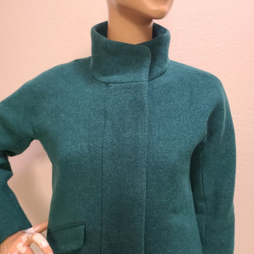 NEW NWOT! J. CREW STADIUM CLOTH by NELLO GORI STRAIGHT CUT WOOL COAT sz 0P - Picture 5 of 9